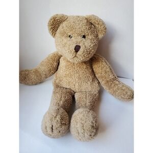 16 Inch Cream Teddy Bear Embroidered Black Eyes Soft Floppy Plush Stuffed Animal